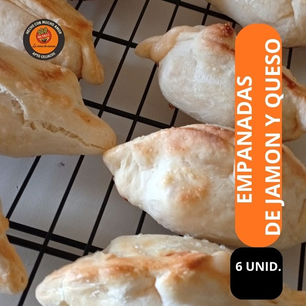 Empanadas de jamón y queso por media docena