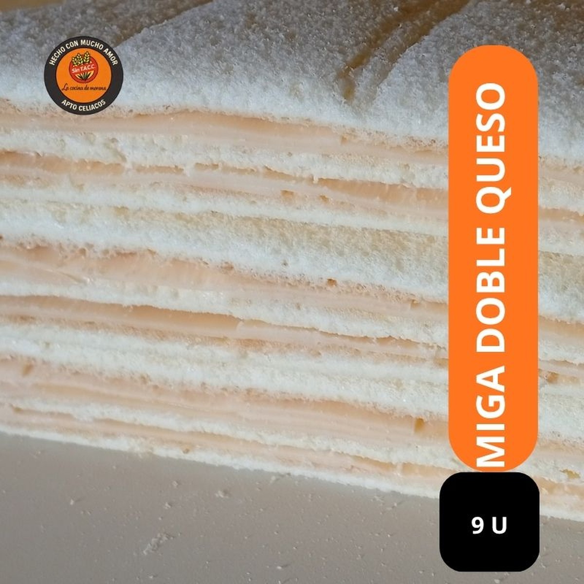 Sandwiches de miga doble queso